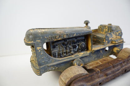 Vintage Hubley Faded Yellow Diesel Front End Loader Bulldozer Worn & Faded