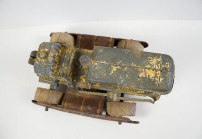 Vintage Hubley Faded Yellow Diesel Front End Loader Bulldozer Worn & Faded