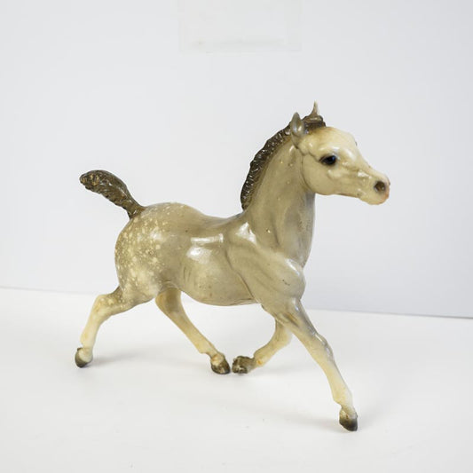 Vintage Breyer Running Foal Spice Glossy Dapple Gray 1963-73 Model Horse