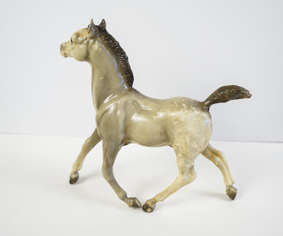 Vintage Breyer Running Foal Spice Glossy Dapple Gray 1963-73 Model Horse