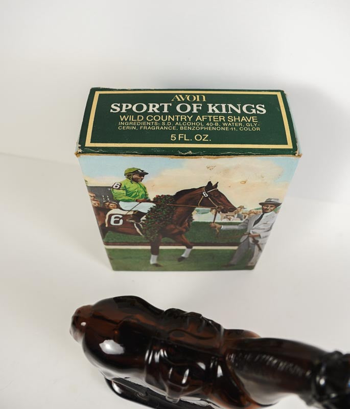 Avon Sport of Kings Wild Country After Shave 5 Oz Horse Jockey w/ Box