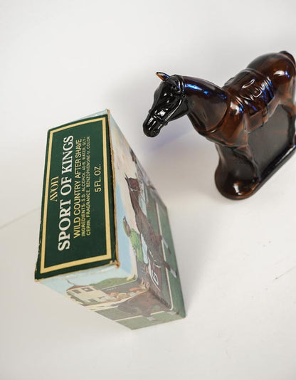Avon Sport of Kings Wild Country After Shave 5 Oz Horse Jockey w/ Box
