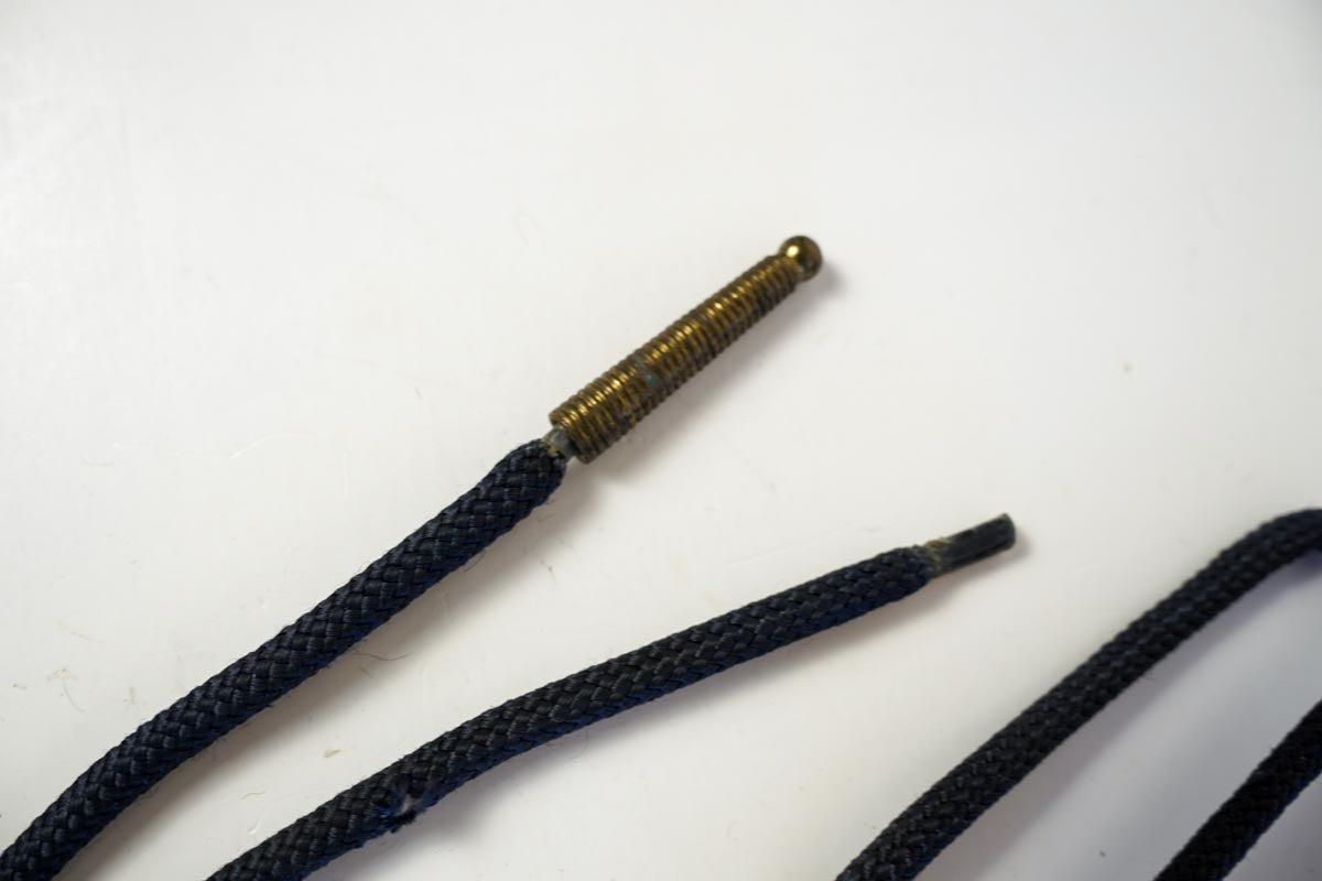 Roman Chariot Horse Bolo Tie Black & Gold Nylon Tie 1970s