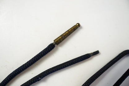 Roman Chariot Horse Bolo Tie Black & Gold Nylon Tie 1970s