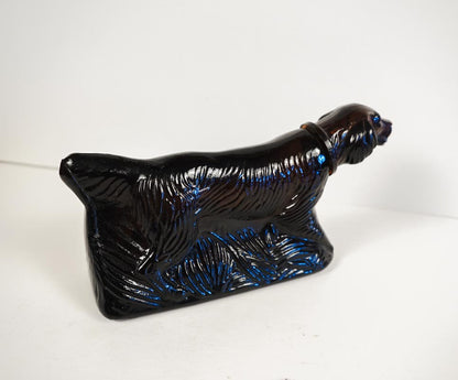 Avon "At Point" Deep Woods After Shave Hunting Dog Decanter- Empty