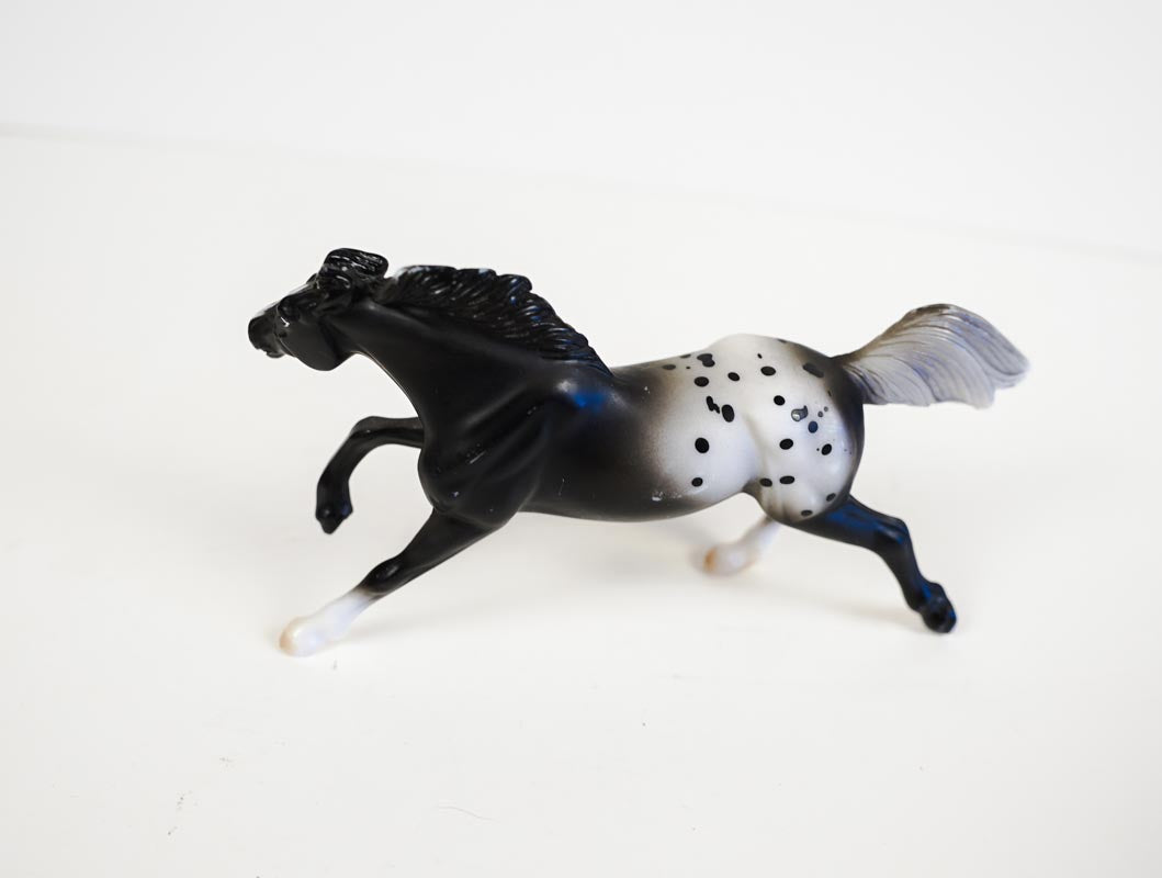 Vintage Breyer Stablemates Horse Crazy Collection Black Appaloosa
