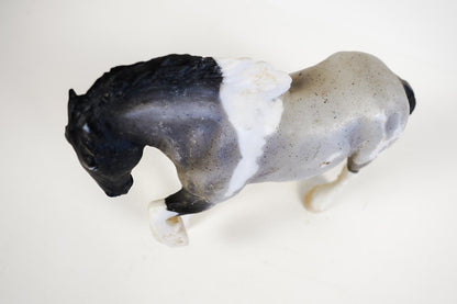 Vintage Breyer Paddock Pals Spotted Draft Roan Overo Grey Drafter Model Horse