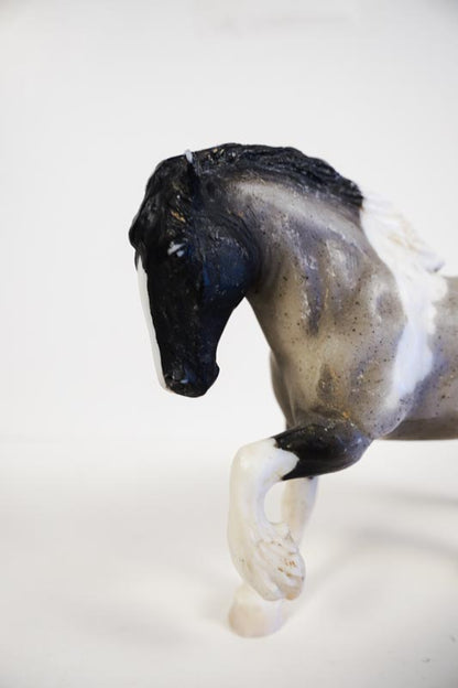 Vintage Breyer Paddock Pals Spotted Draft Roan Overo Grey Drafter Model Horse