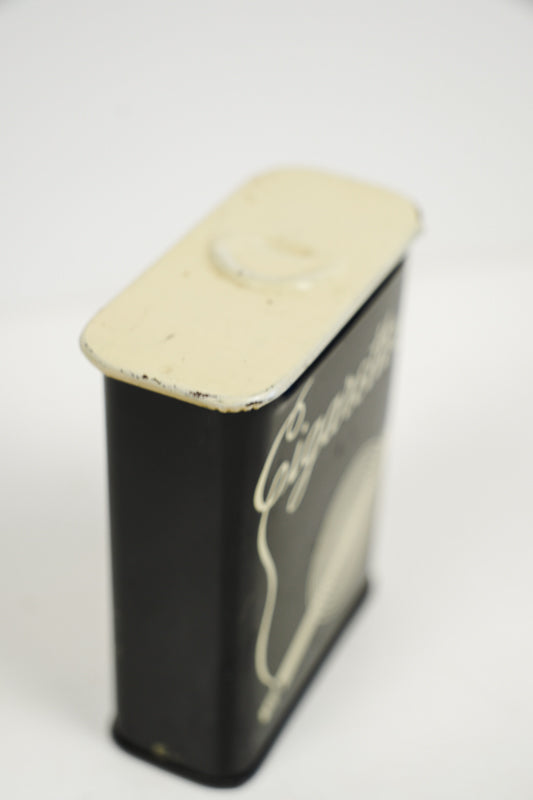 1930-40s Continental Can Company Cigarette Tin Slide Top Cigarette Holder