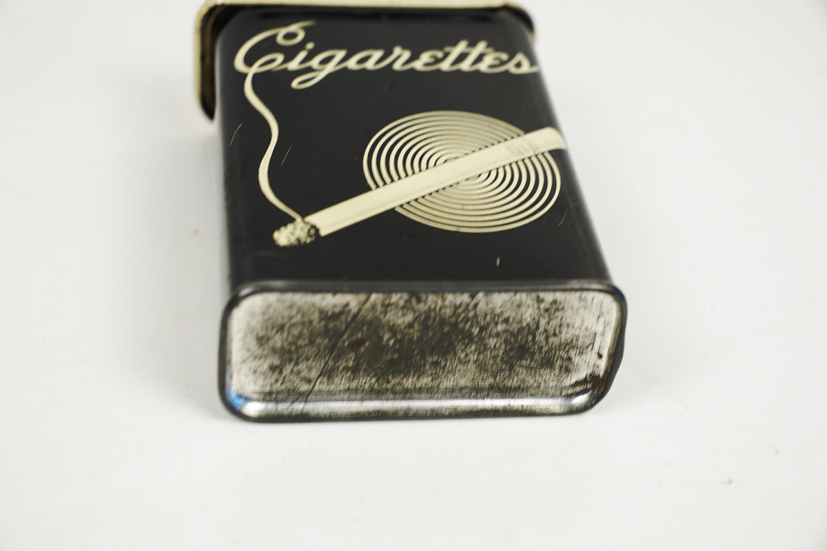 1930-40s Continental Can Company Cigarette Tin Slide Top Cigarette Holder
