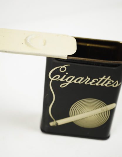 1930-40s Continental Can Company Cigarette Tin Slide Top Cigarette Holder