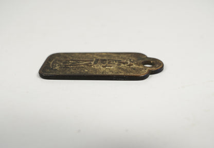 Las Vegas Club House of Jackpot Cowgirl Souvenir Brass Tag Keychain