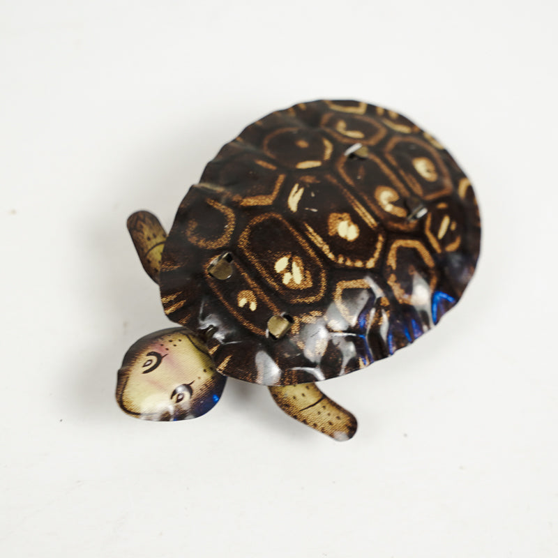 1950s ND Tin Lithograph Turtle Toy Friction Rolling Nakamura Japan