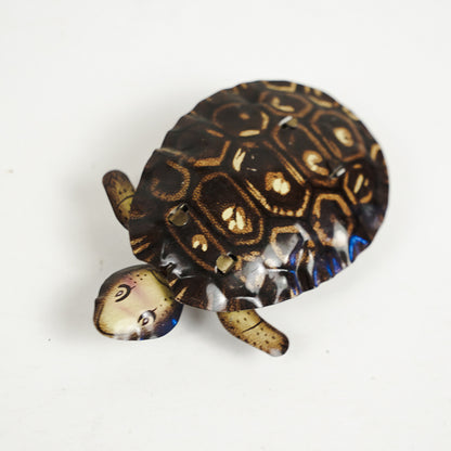 1950s ND Tin Lithograph Turtle Toy Friction Rolling Nakamura Japan
