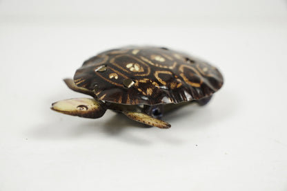 1950s ND Tin Lithograph Turtle Toy Friction Rolling Nakamura Japan