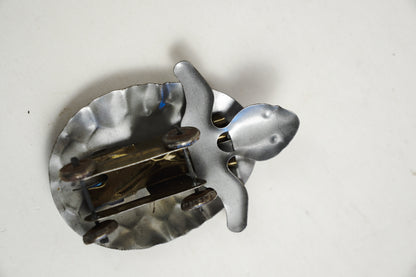 1950s ND Tin Lithograph Turtle Toy Friction Rolling Nakamura Japan