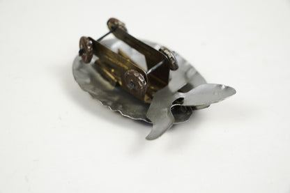 1950s ND Tin Lithograph Turtle Toy Friction Rolling Nakamura Japan