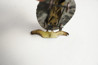 1950s ND Tin Lithograph Turtle Toy Friction Rolling Nakamura Japan