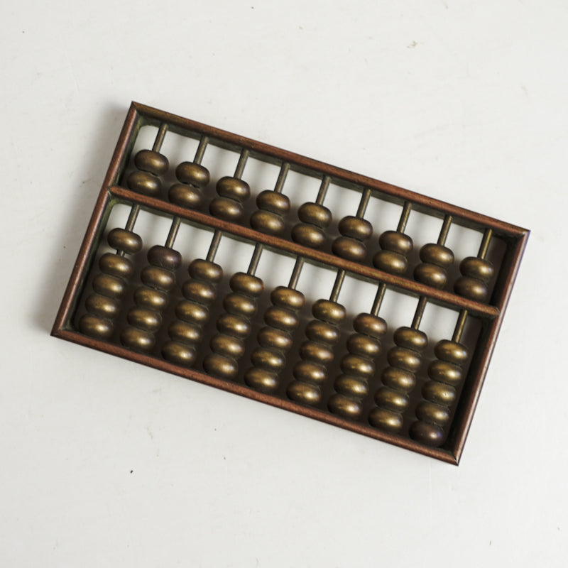 Miniature Brass Abacus 1970s Metal Counting Device