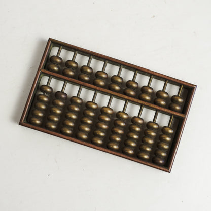 Miniature Brass Abacus 1970s Metal Counting Device