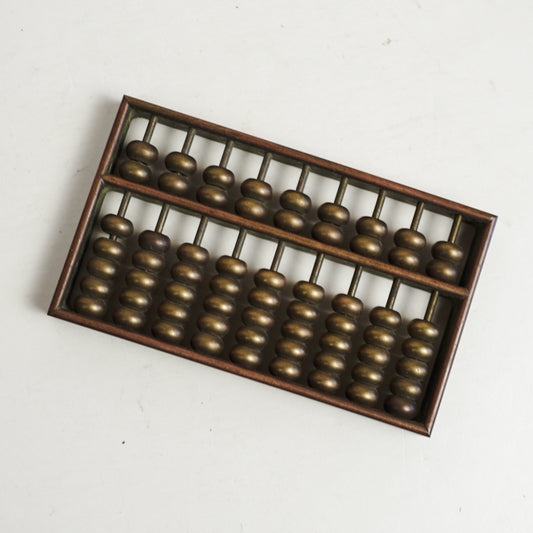 Miniature Brass Abacus 1970s Metal Counting Device
