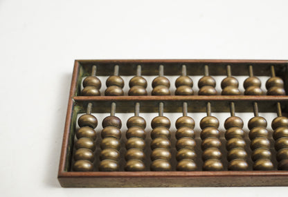 Miniature Brass Abacus 1970s Metal Counting Device