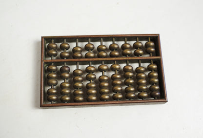 Miniature Brass Abacus 1970s Metal Counting Device