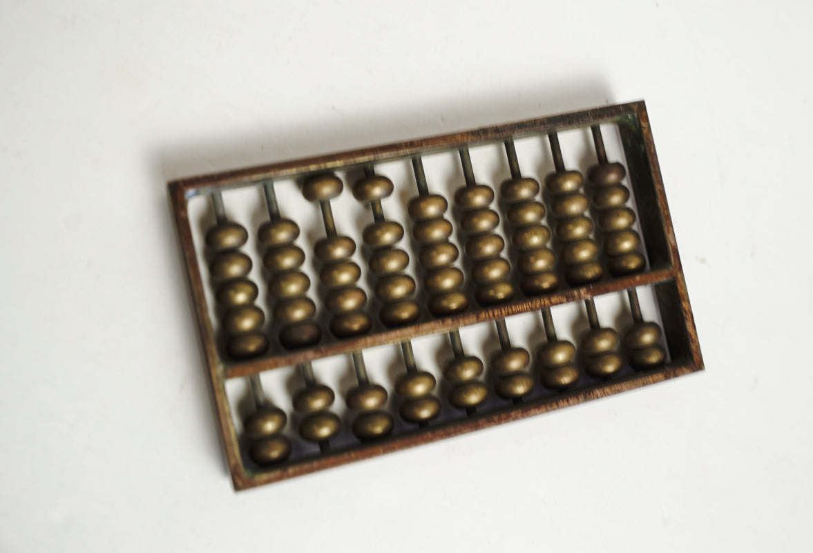 Miniature Brass Abacus 1970s Metal Counting Device