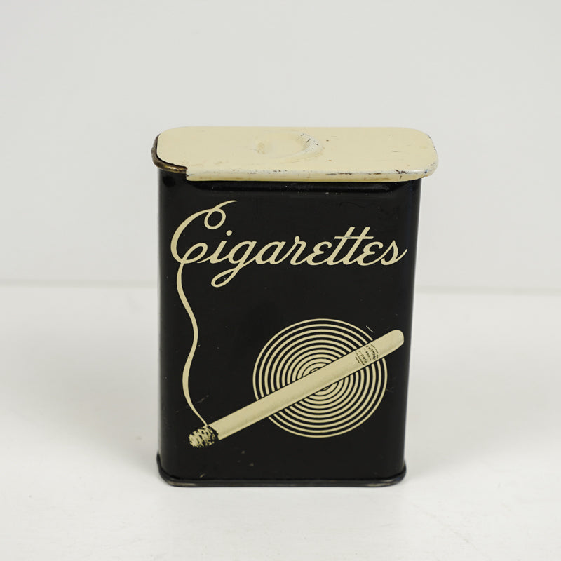 1930-40s Continental Can Company Cigarette Tin Slide Top Cigarette Holder