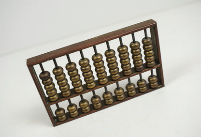 Miniature Brass Abacus 1970s Metal Counting Device