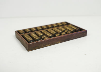 Miniature Brass Abacus 1970s Metal Counting Device