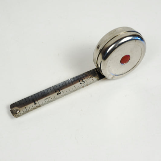 6ft Round Steel 2" Tape Measure Red Button Release Made in W. Germany