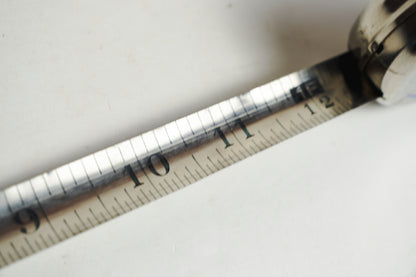 6ft Round Steel 2" Tape Measure Red Button Release Made in W. Germany