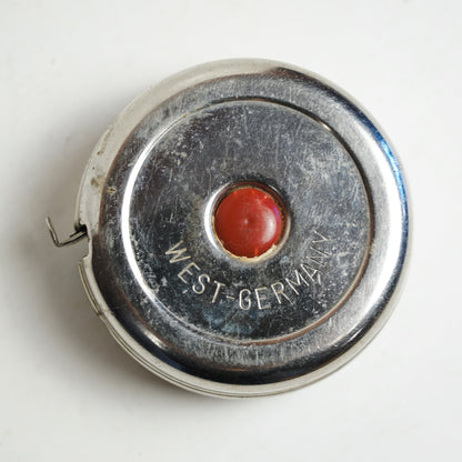 6ft Round Steel 2" Tape Measure Red Button Release Made in W. Germany