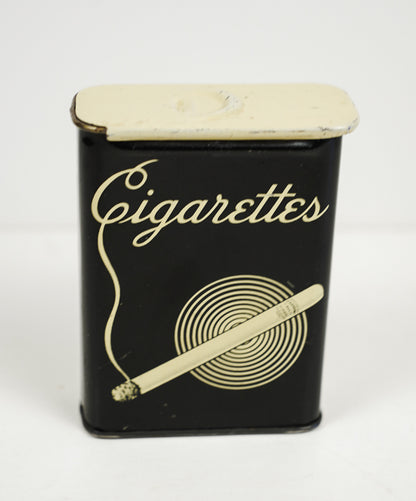 1930-40s Continental Can Company Cigarette Tin Slide Top Cigarette Holder