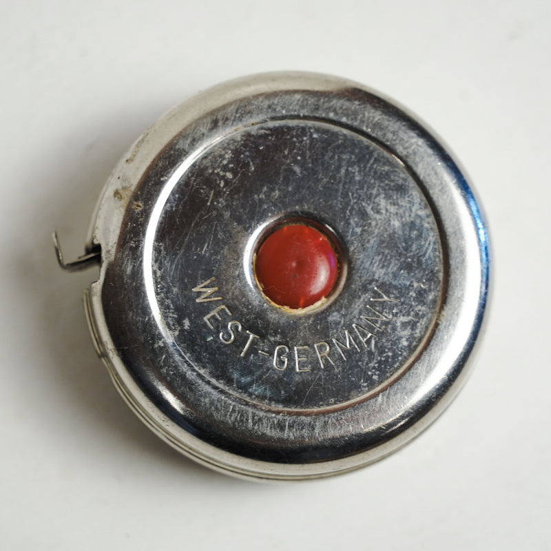 6ft Round Steel 2" Tape Measure Red Button Release Made in W. Germany