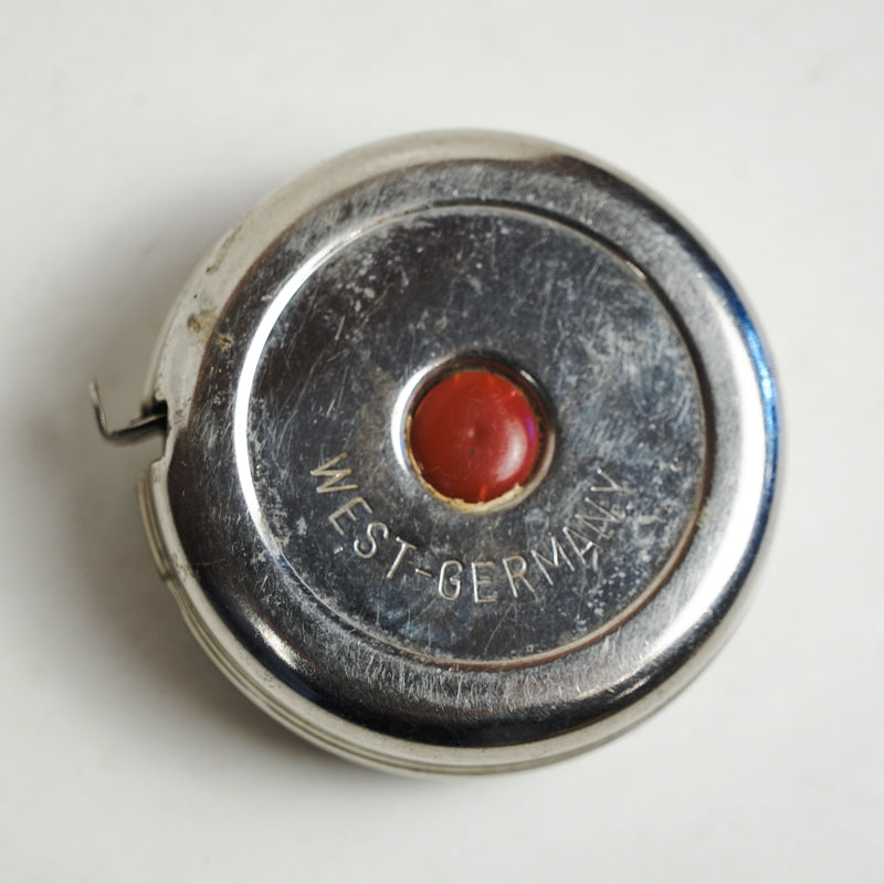 6ft Round Steel 2" Tape Measure Red Button Release Made in W. Germany