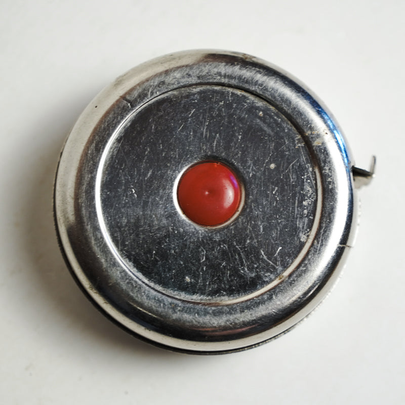 6ft Round Steel 2" Tape Measure Red Button Release Made in W. Germany