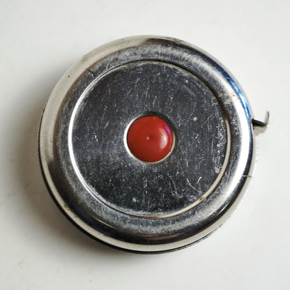 6ft Round Steel 2" Tape Measure Red Button Release Made in W. Germany
