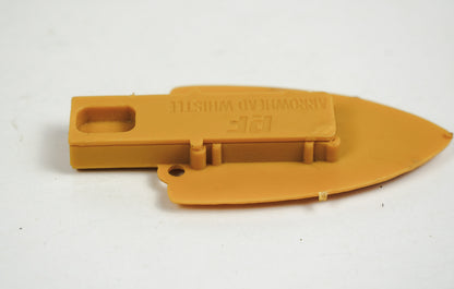 P.F. Flyers Arrowhead Whistle 1960s Indian Chief Head Yellow Plastic Whistle
