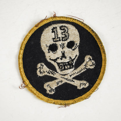 Skull & Crossbones 13 Biker Military Patch Motorcycle Sew On Patch 3in