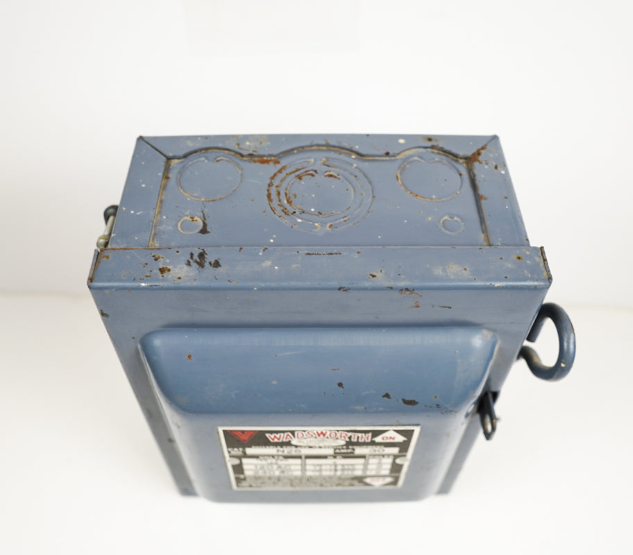 Wadsworth Breaker Box 30amp Cat No. N25 Old House Metal Electric Box