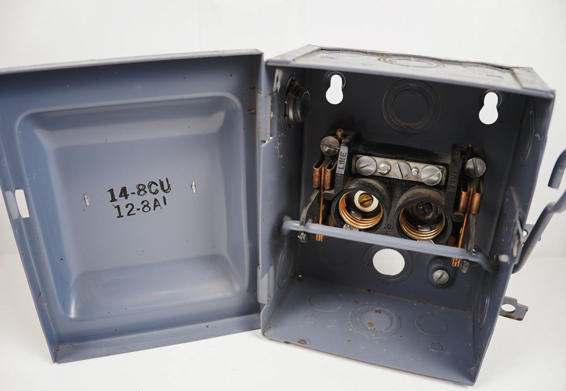 Wadsworth Breaker Box 30amp Cat No. N25 Old House Metal Electric Box