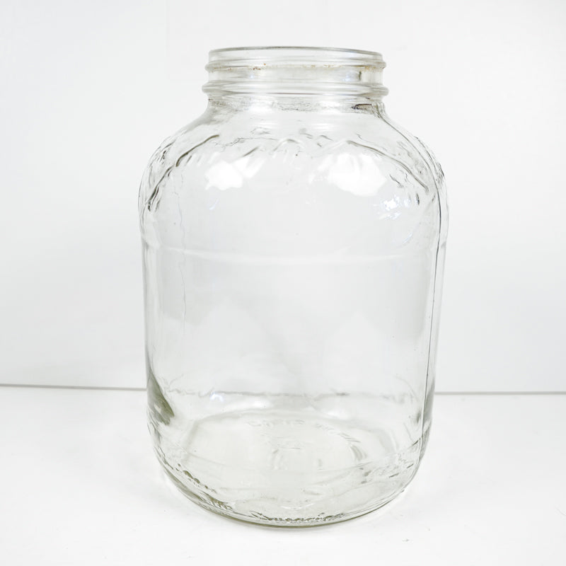Owens Corning Duraglas Glass Jar with Embossed Mountains 1992