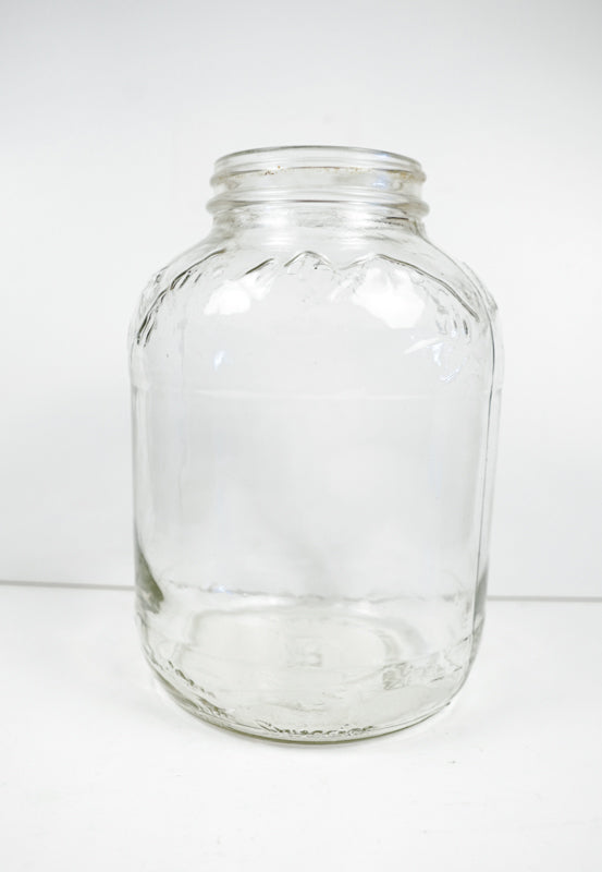 Owens Corning Duraglas Glass Jar with Embossed Mountains 1992