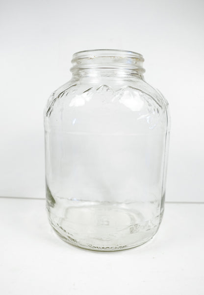 Owens Corning Duraglas Glass Jar with Embossed Mountains 1992