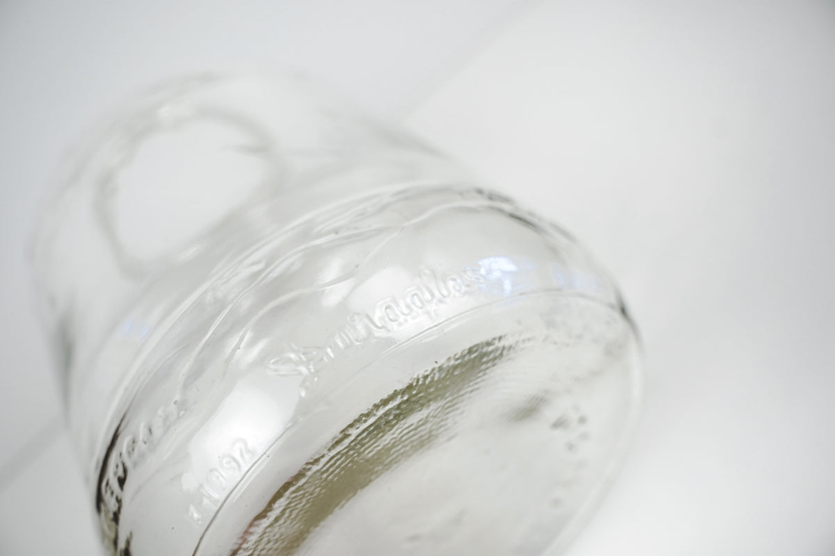 Owens Corning Duraglas Glass Jar with Embossed Mountains 1992