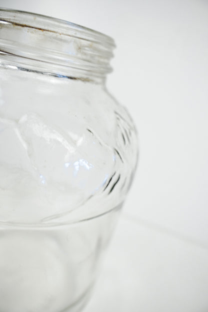 Owens Corning Duraglas Glass Jar with Embossed Mountains 1992