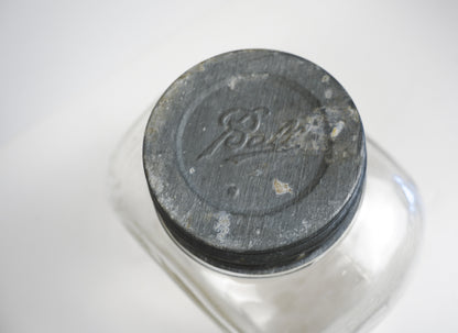 Hazel Atlas 5427 Ribbed Glass Coffee Jar With Ball Zinc Lid