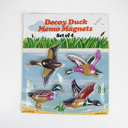 Decoy Duck Memo Magnets Refrigerator Magnets 4 Ducks In Original Packaging